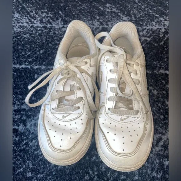 Kids White Air Force One Running Shoes 11.5 Toddler Sneakers - Picture 3 of 9